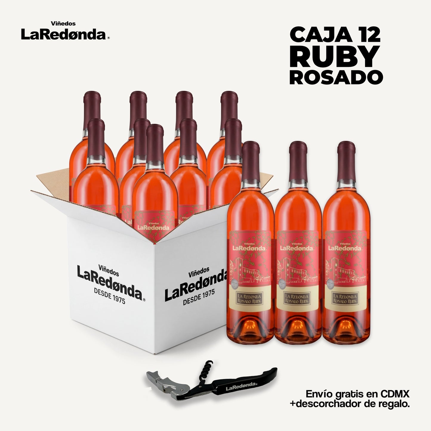 Caja de 12 Rosado Ruby